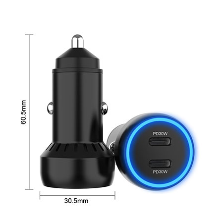 Twin USB Car Charger - 352-2C-60W