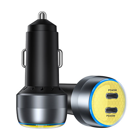 USB C PD Car Charger - 355-2C-90W