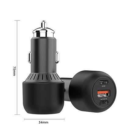Dual Car Charger Adapter - 350-1U2C -95W