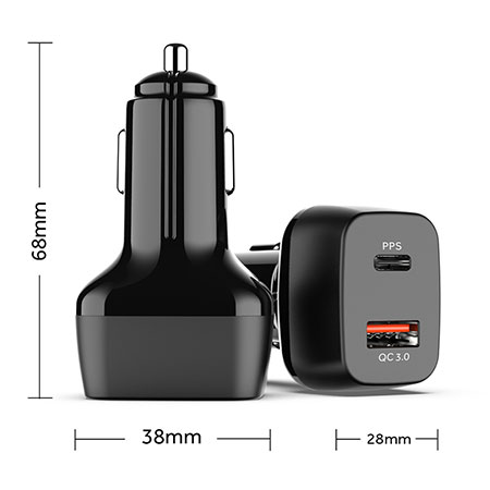 Dual Port Car Charger - 317-1UC-48W