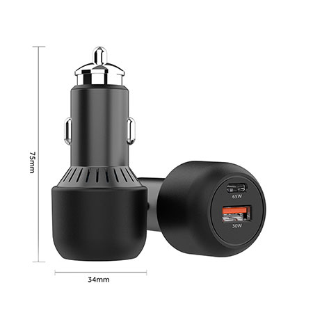 Double USB Car Charger - 350-1U1C-95W